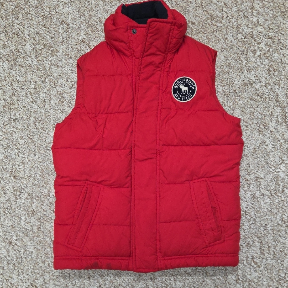 Abercrombie Kids Vibrant Red Puffer Vest